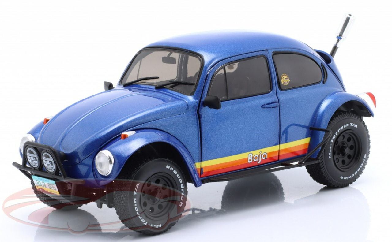 1/18 Solido 1975 Volkswagen VW Beetle Baja (Blue Metallic) Diecast Car Model