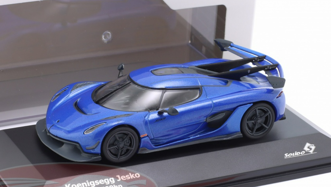 Solido 1:43 Koenigsegg Jesko 5.0 V8 1599hp Année de construction 2021 bleu  impérial S4312601 modèle voiture S4312601 421437230 3663506012754