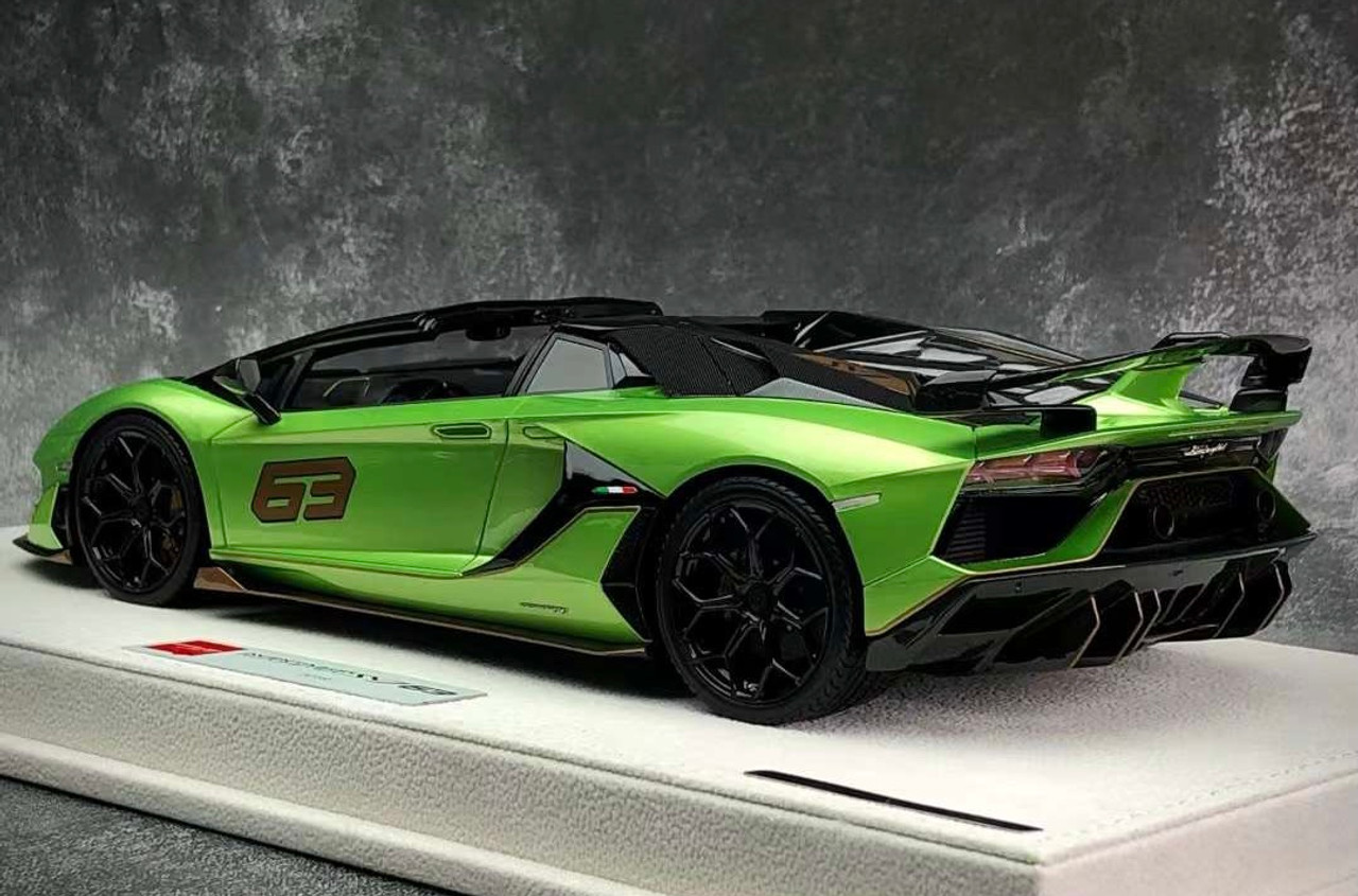 1/18 Makeup Lamborghini Aventador SVJ #63 (Green) Resin Car Model -  