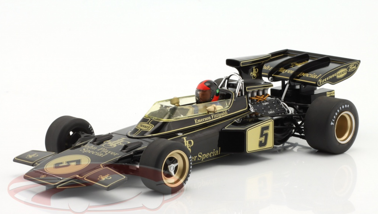 1/18 Model Car Group 1972 Formula 1 Emerson Fittipaldi Lotus 72D #5 Winner  Spain GP World Champion Car Model