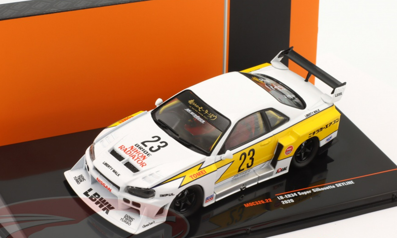 1/43 Ixo LB-Works LB-ER34 Nissan Super Silhouette Skyline #23 Car