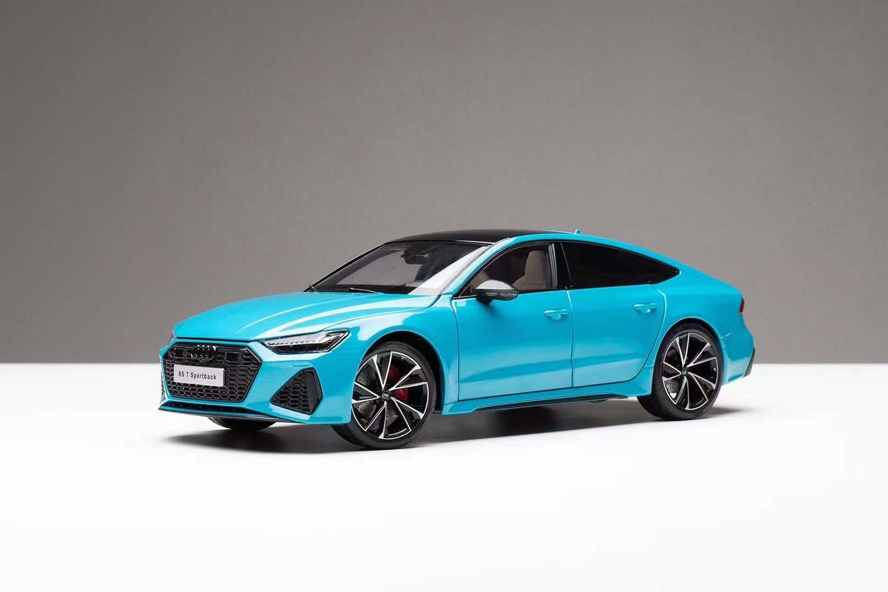 1/18 Kengfai Audi RS7 C8 (Miami Blue) Diecast Car Model