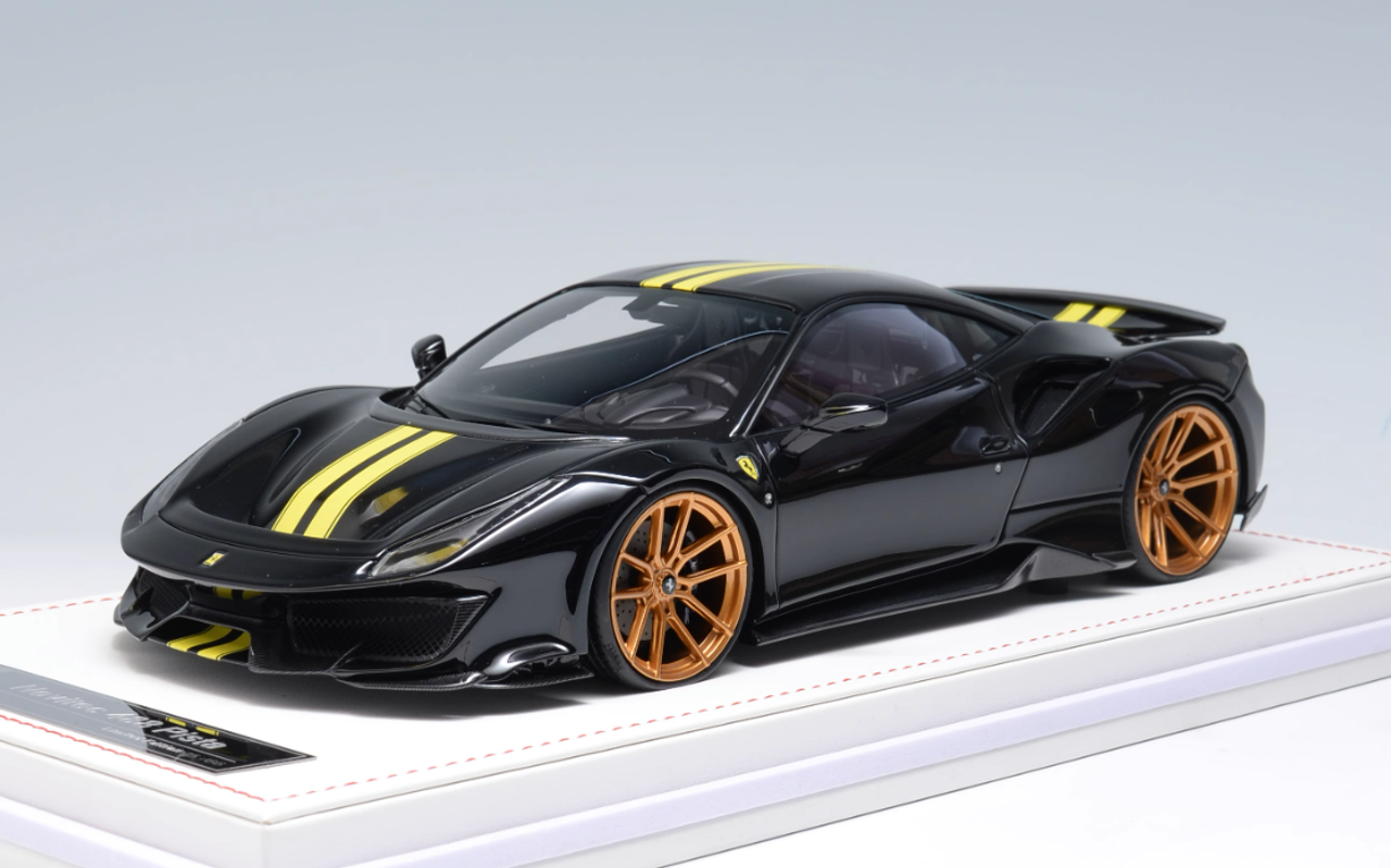 1/18 Ivy Novitec Ferrari 488 Pista (Nero Daytona Metallic) Resin Car Model Limited 66 Pieces