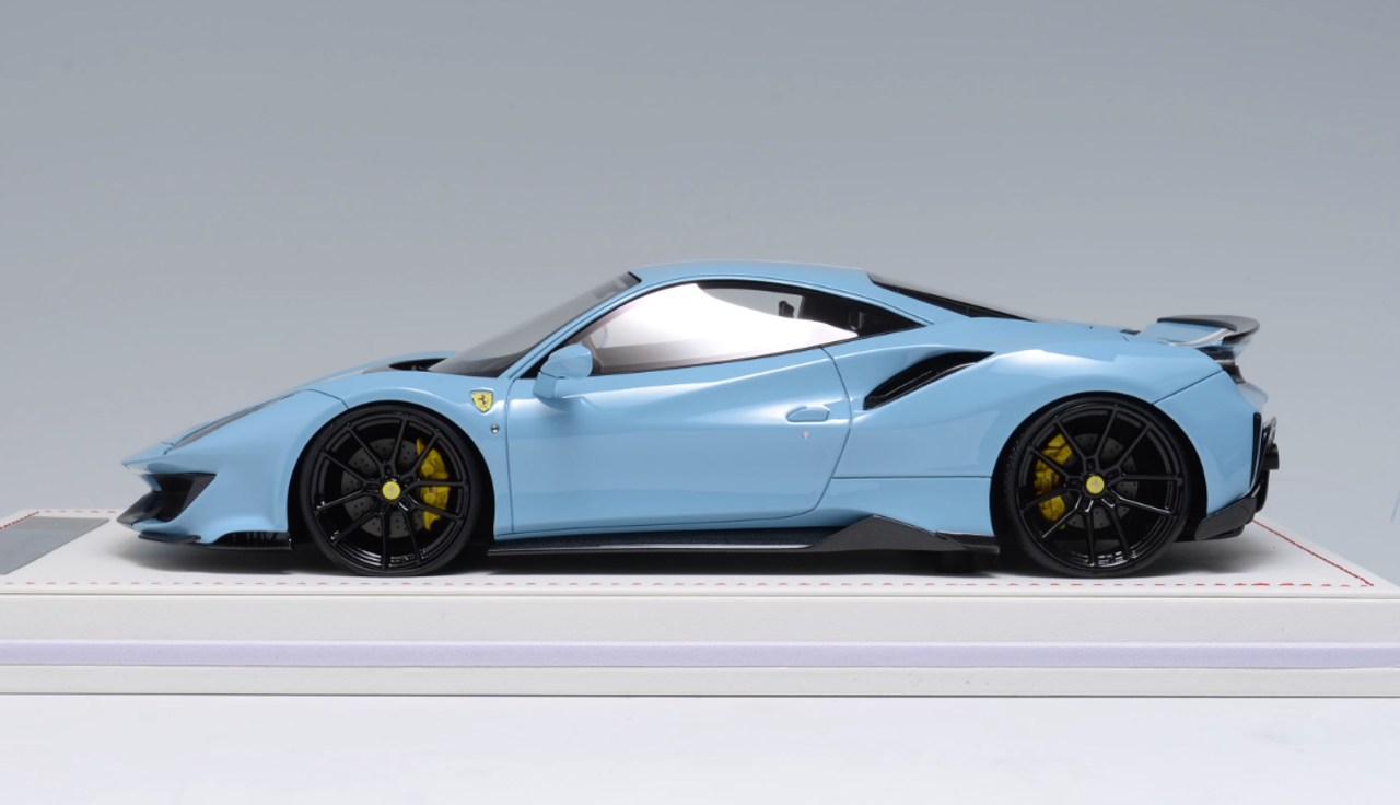 1/18 Ivy Novitec Ferrari 488 Pista (Azzuro La Plata Blue) Resin Car Model Limited 66 Pieces