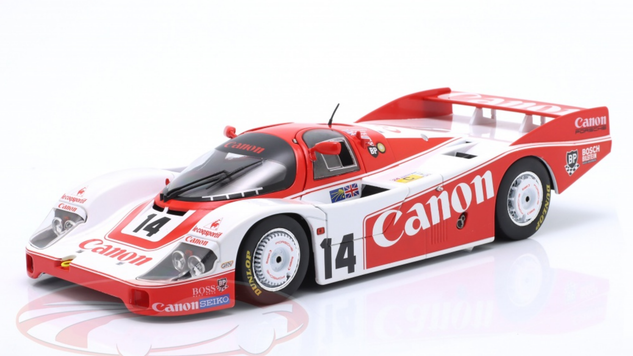 1/18 Solido 1983 Porsche 956LH #14 8th 24h LeMans Canon Racing Jonathan Palmer, Jan Lammers, Richard Lloyd Diecast Car Model