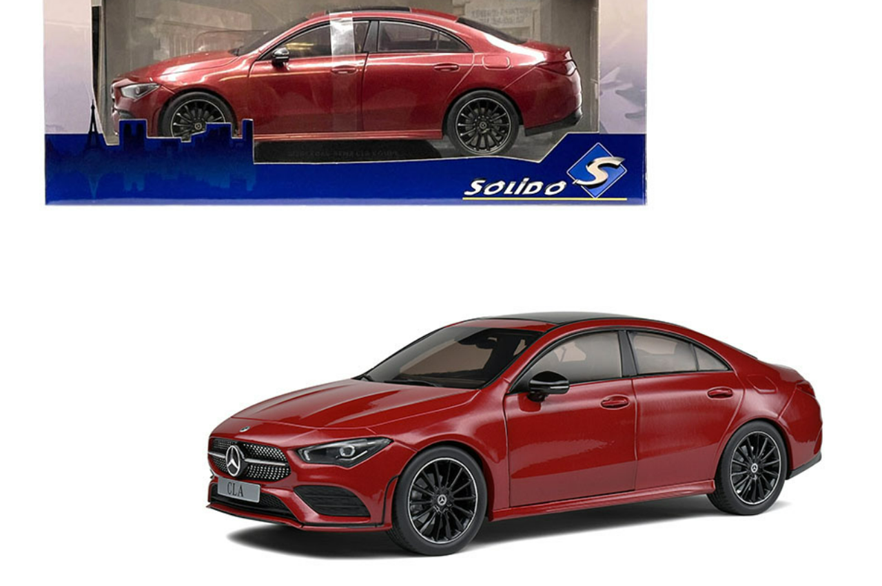 1/18 Solido 2019 Mercedes-Benz AMG CLA Coupe (C118) (Patagonia Red) Diecast Car Model