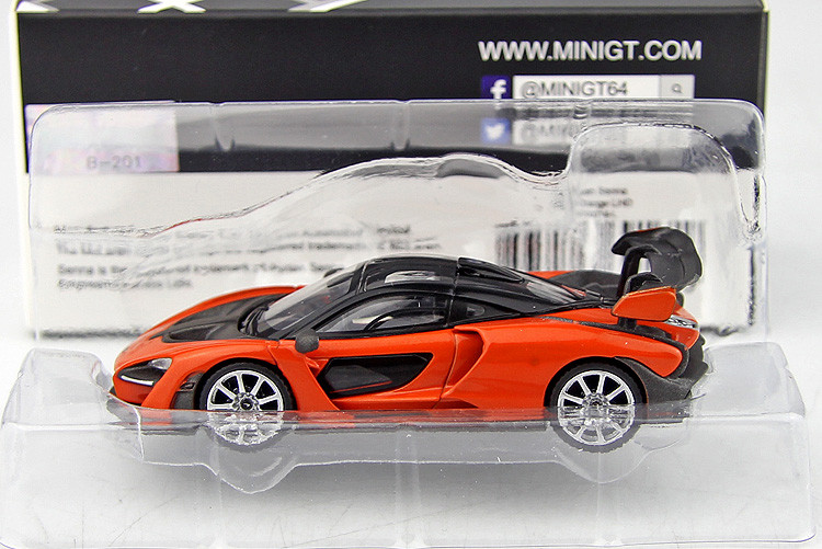 1 64 Tsm Mini Gt Mclaren Senna Orange Diecast Car Model