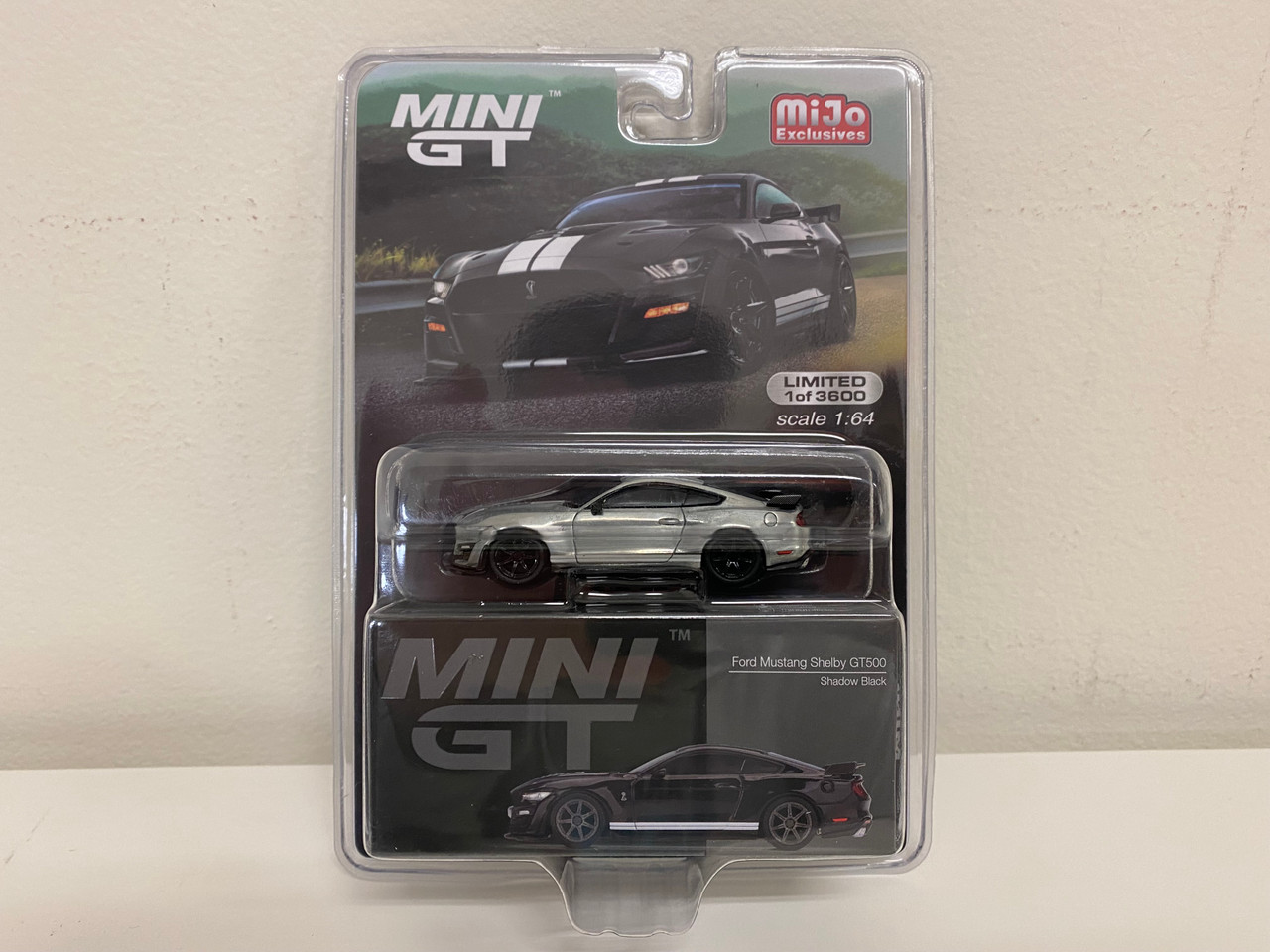 1:64 Ford GT MK II, Shadow Black with Silver Stripe, LHD Mini GT Series 006  MIJO Exclusive by TSM-Model