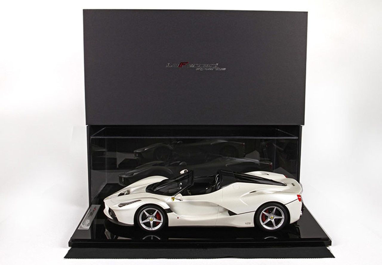 1/12 BBR Ferrari LaFerrari Aperta Bianco Italia Grigio Silverstone Livery BBR1209E Resin Car Model