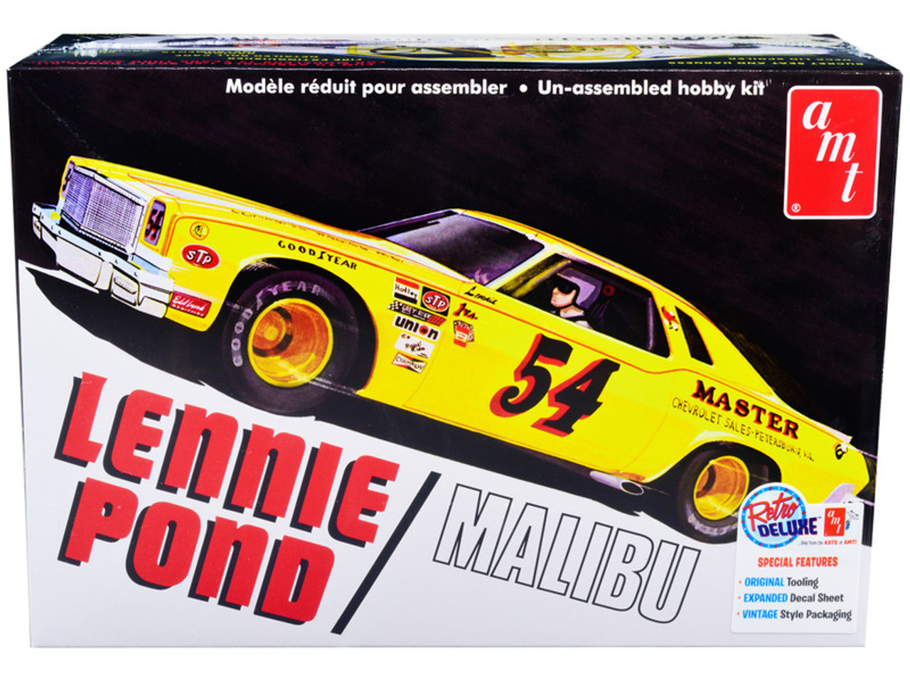 Skill 2 Model Kit 1974 Chevrolet Malibu Stock Car #54 Lennie Pond 1/25 Scale Model by AMT