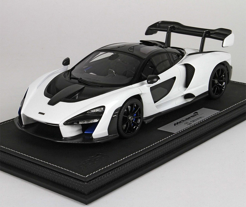 1 18 Bbr Mclaren Senna White Resin Car Model Livecarmodel Com