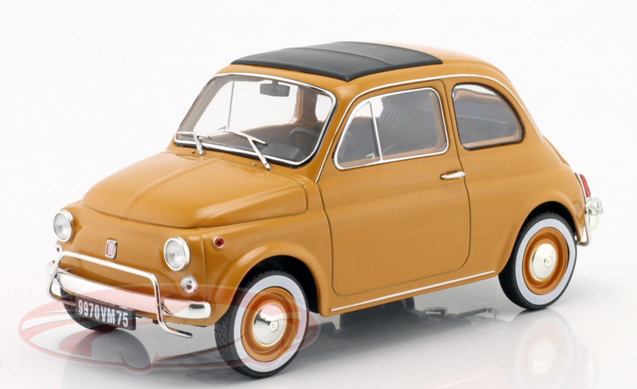 1/18 Norev 1969 Fiat 500 L (Positano Yellow) Car Model