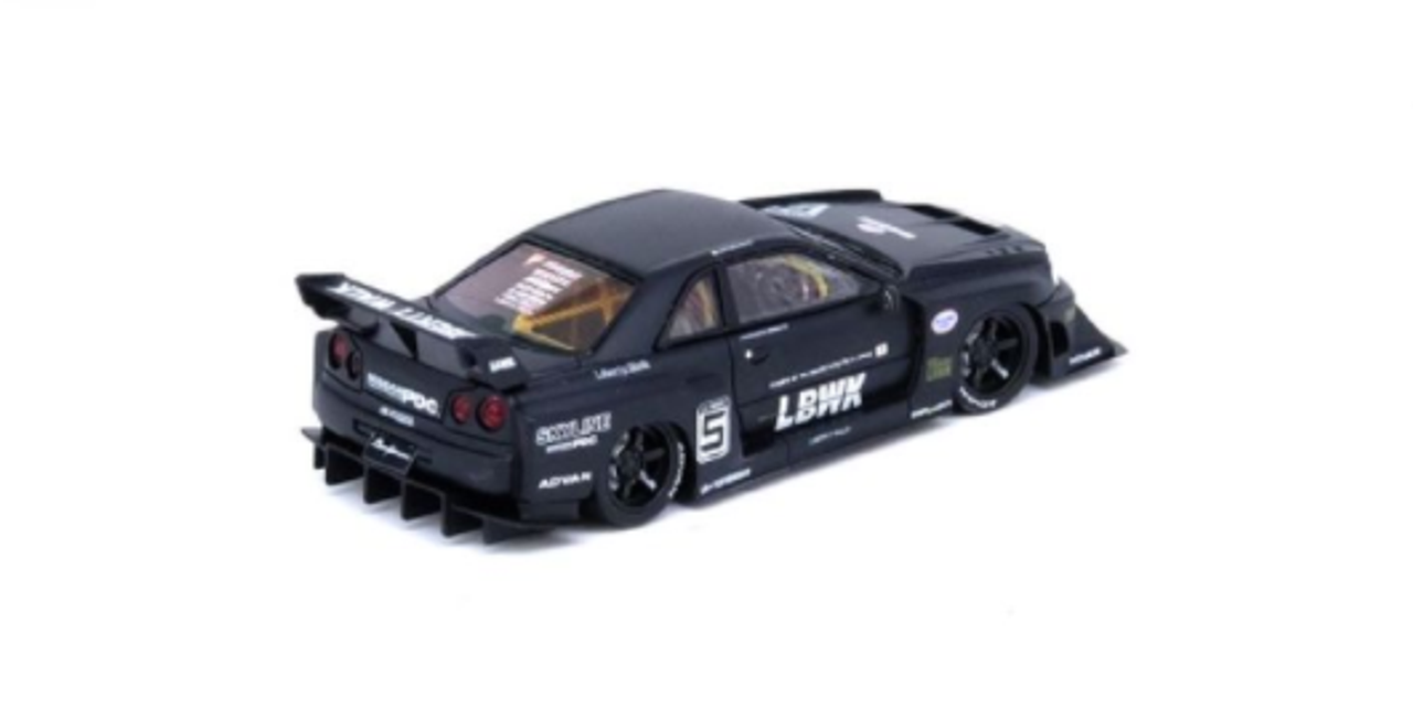 1/64 INNO NISSAN SKYLINE LBWK (ER34) SUPER SILHOUETTE Black Matte Resin Car Model