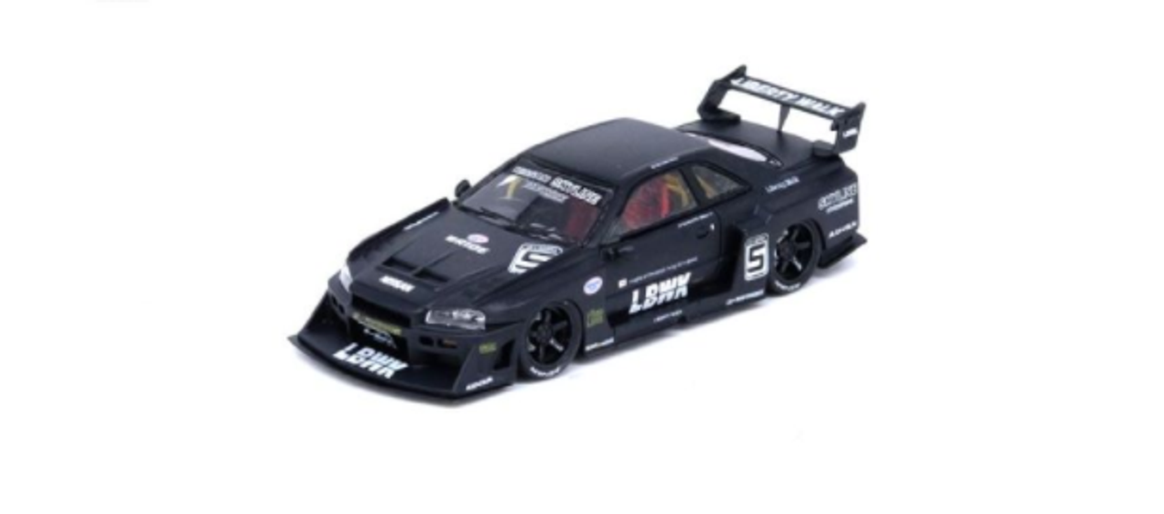 1/64 INNO NISSAN SKYLINE LBWK (ER34) SUPER SILHOUETTE Black Matte Resin Car Model