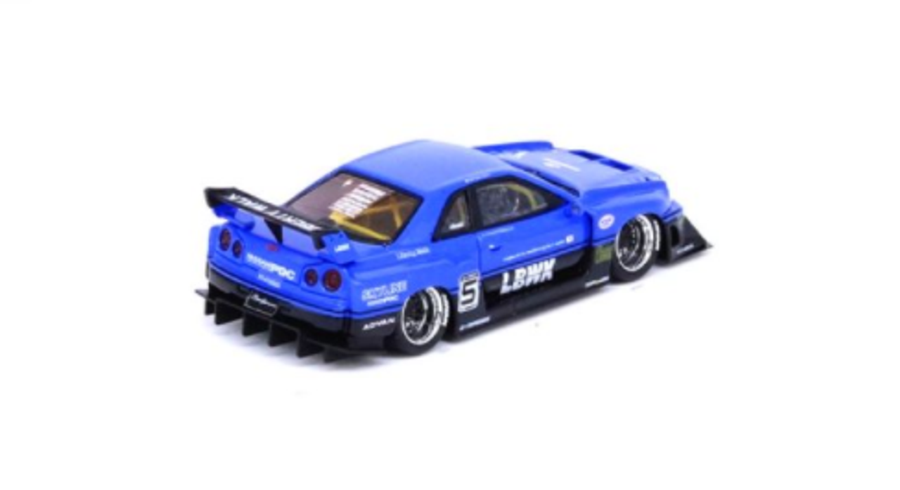 1/64 INNO NISSAN SKYLINE LBWK (ER34) SUPER SILHOUETTE BLUE METALLIC Resin Car Model