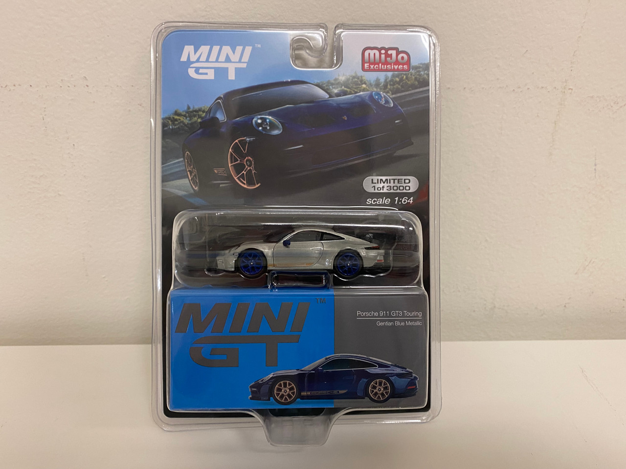 CHASE CAR 1/64 Mini GT Porsche 911 (992) GT3 Touring (Gentian Blue
