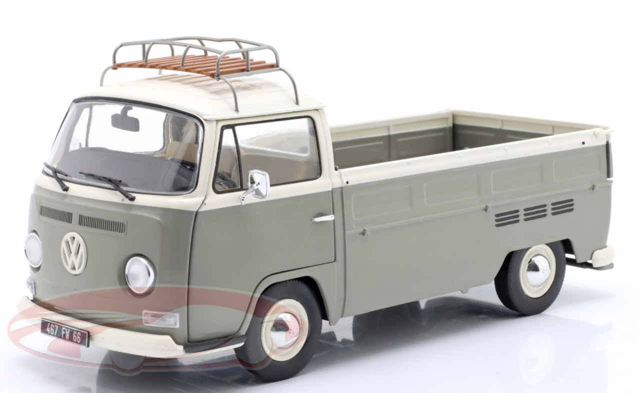 1/18 Solido 1968 Volkswagen VW T2 Pick-Up (Grey) Diecast Car Model