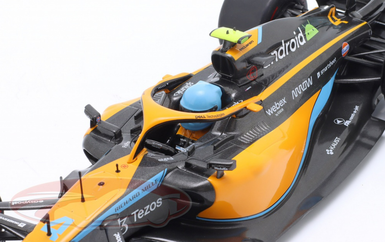 1/18 Solido 2022 Formula 1 Lando Norris McLaren MCL36 #4 3rd 
