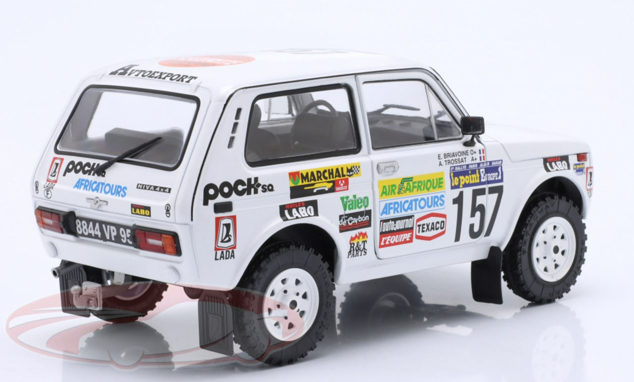 Lada Niva #157 Andre Trossat - Jean-Claude Briavoine 2nd Place Paris–Dakar Rally (1983) 1/18 Diecast Model Car by Solido