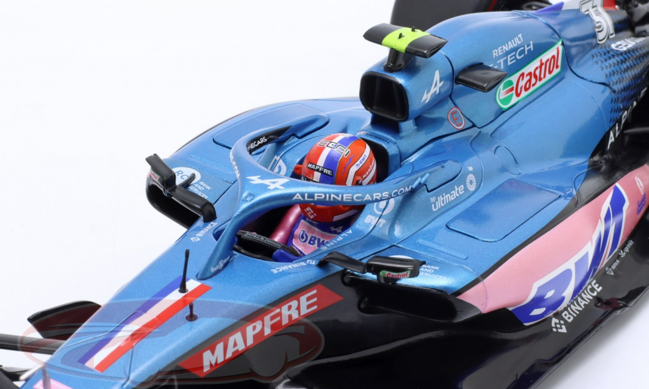 1/18 Solido 2022 Formula 1 Esteban Ocon Alpine A522 #31 Australia GP Diecast Car Model