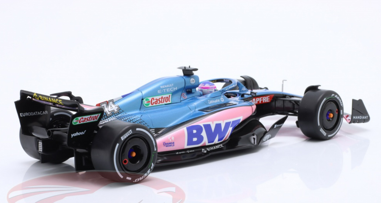 1/18 Solido 2022 Formula 1 Fernando Alonso Alpine A522 #14 7th Monaco GP Diecast Car Model