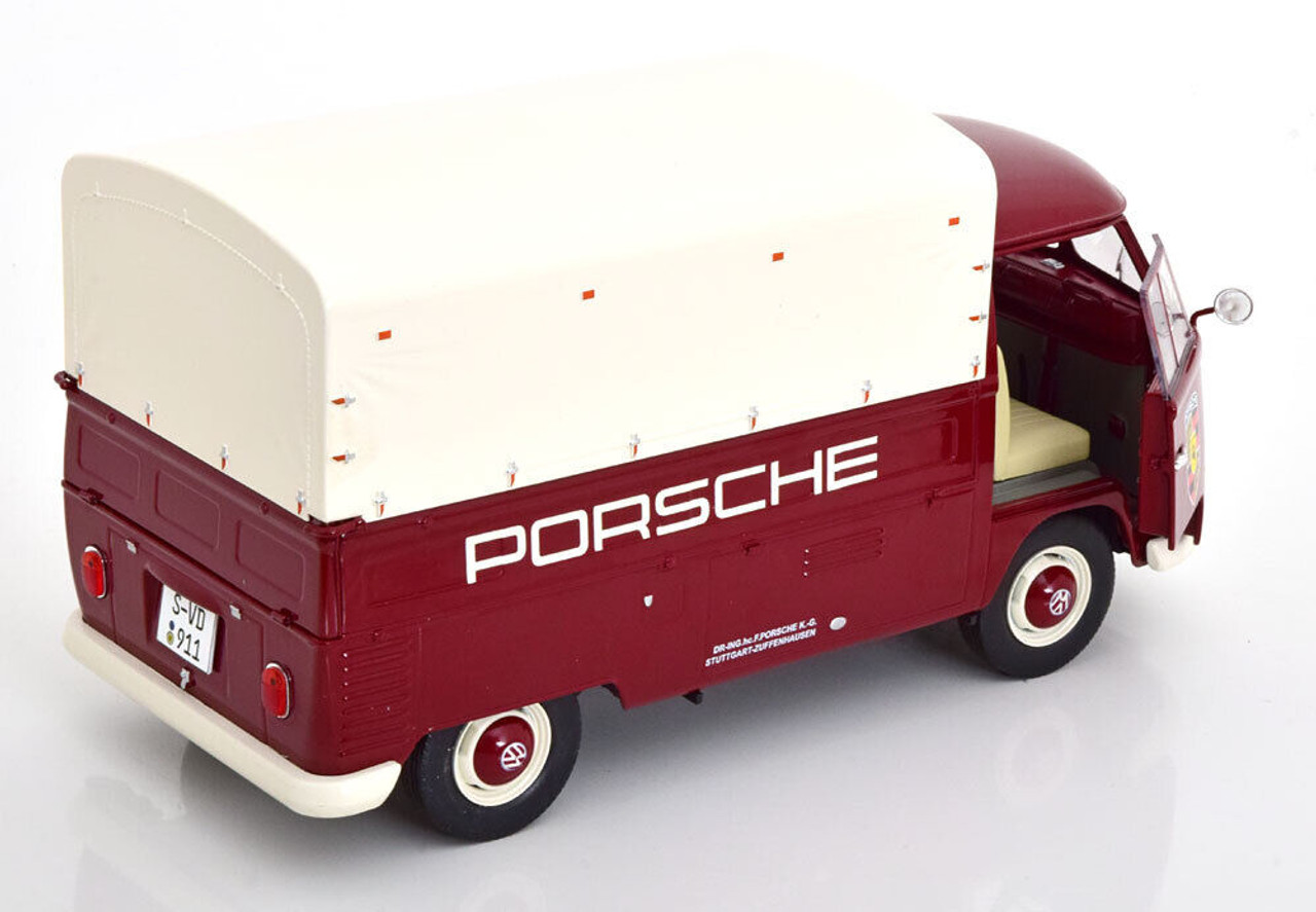 1/18 Solido 1950 Volkswagen VW T1 Pick-Up Porsche Service (Red