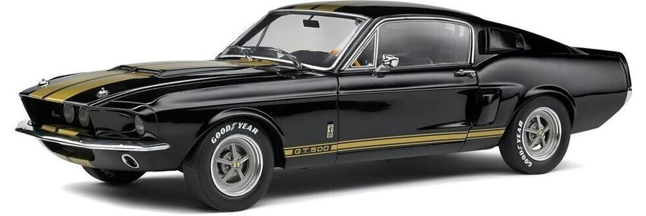 1/18 Solido 1967 Ford Mustang Shelby GT500 (Black with Gold