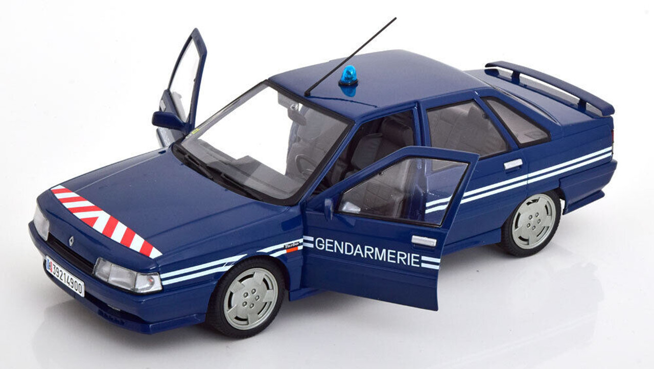 1/18 Solido 1992 Renault 21 Turbo BRI Gendarmerie (Blue) Diecast Car Model