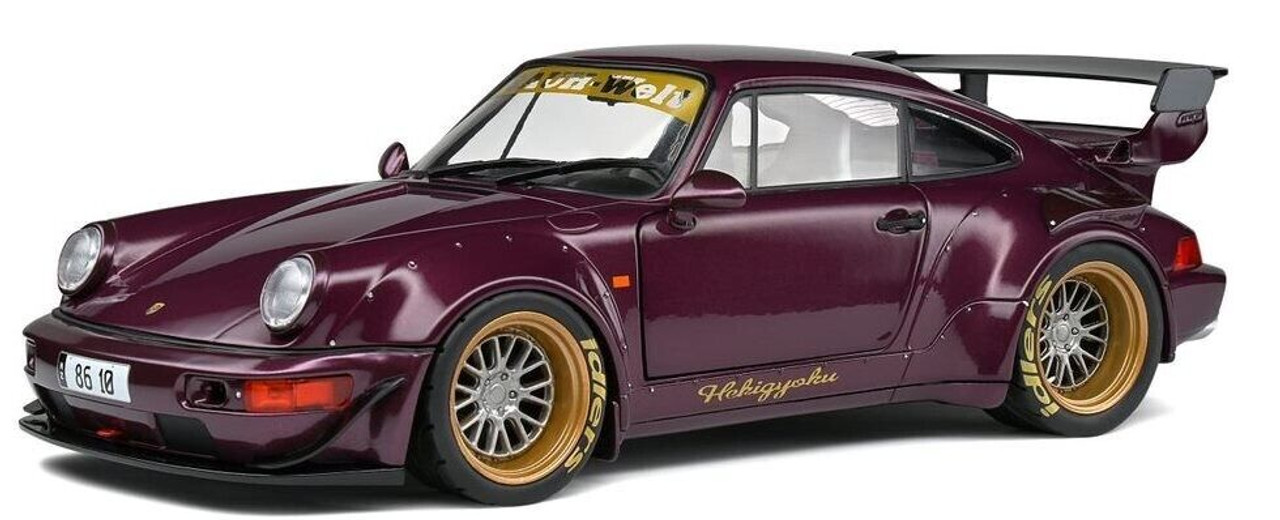 1/18 Solido 2022 Porsche 911 (964) RWB Rauh-Welt Hekigyoku (Violet Purple) Diecast Car Model