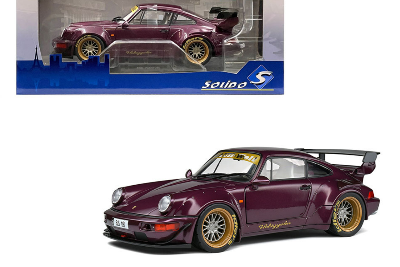 Solido 1/18 - Porsche 964 RWB Hekigyoku - 2022, Purple