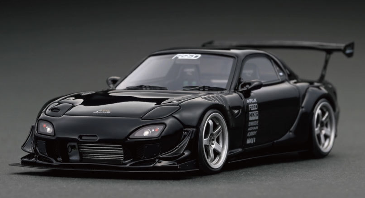 1/43 Ignition Model Mazda RX-7 RX7 FEED Afflux GT3 (FD3S) Light Blue Metallic Black Resin Car Model