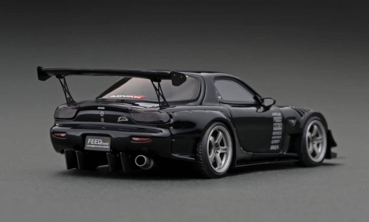 1/43 Ignition Model Mazda RX-7 RX7 FEED Afflux GT3 (FD3S) Light Blue  Metallic Black Resin Car Model