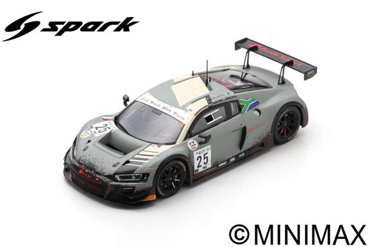 1/43 Spark 2021 Audi R8 LMS GT3 No.25 Sainteloc Racing 9h Kyalami P. Niederhauser - K. van der Linde - M. Winkelhock Car Model