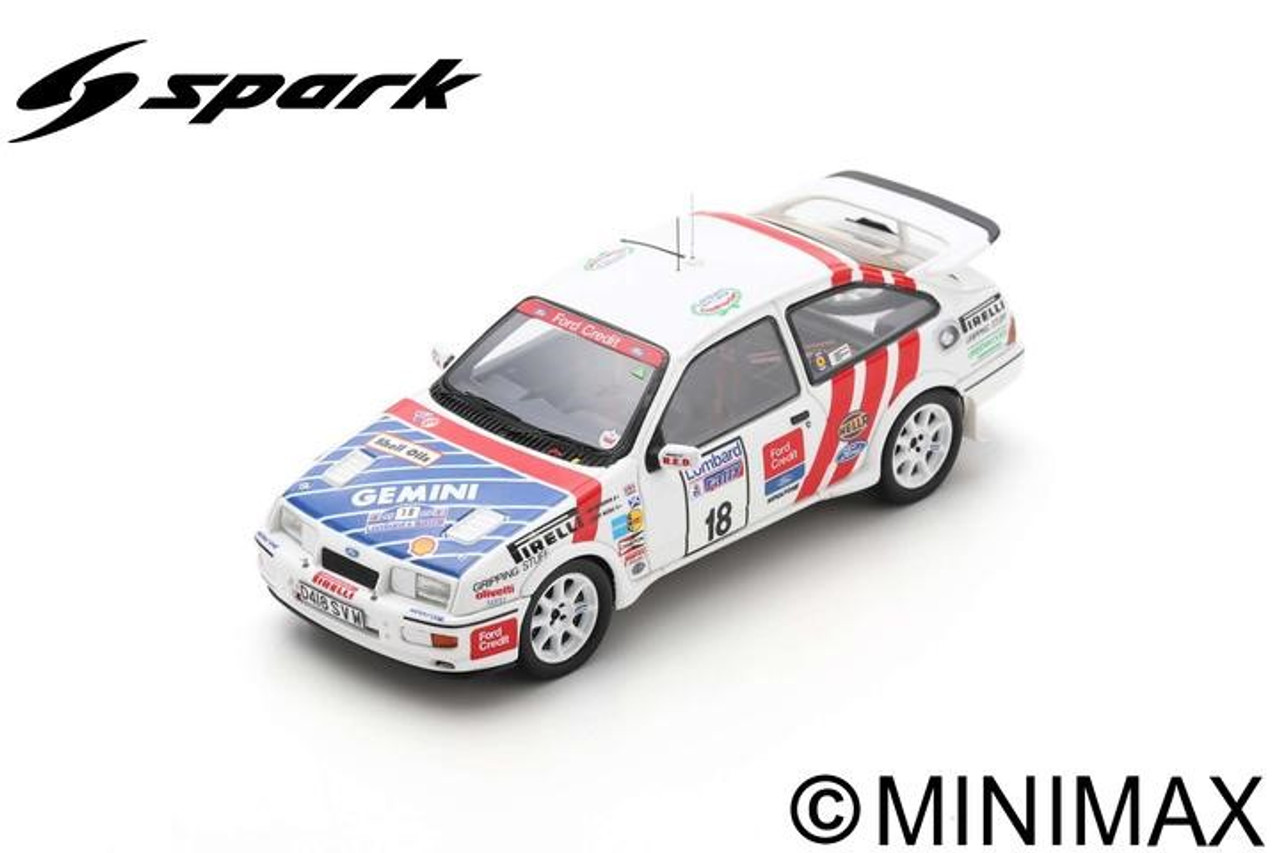 1/43 Spark 1987 Ford Sierra RS Cosworth No.18 3rd Lombard RAC  Rally J. McRae - I. Grindrod Car Model