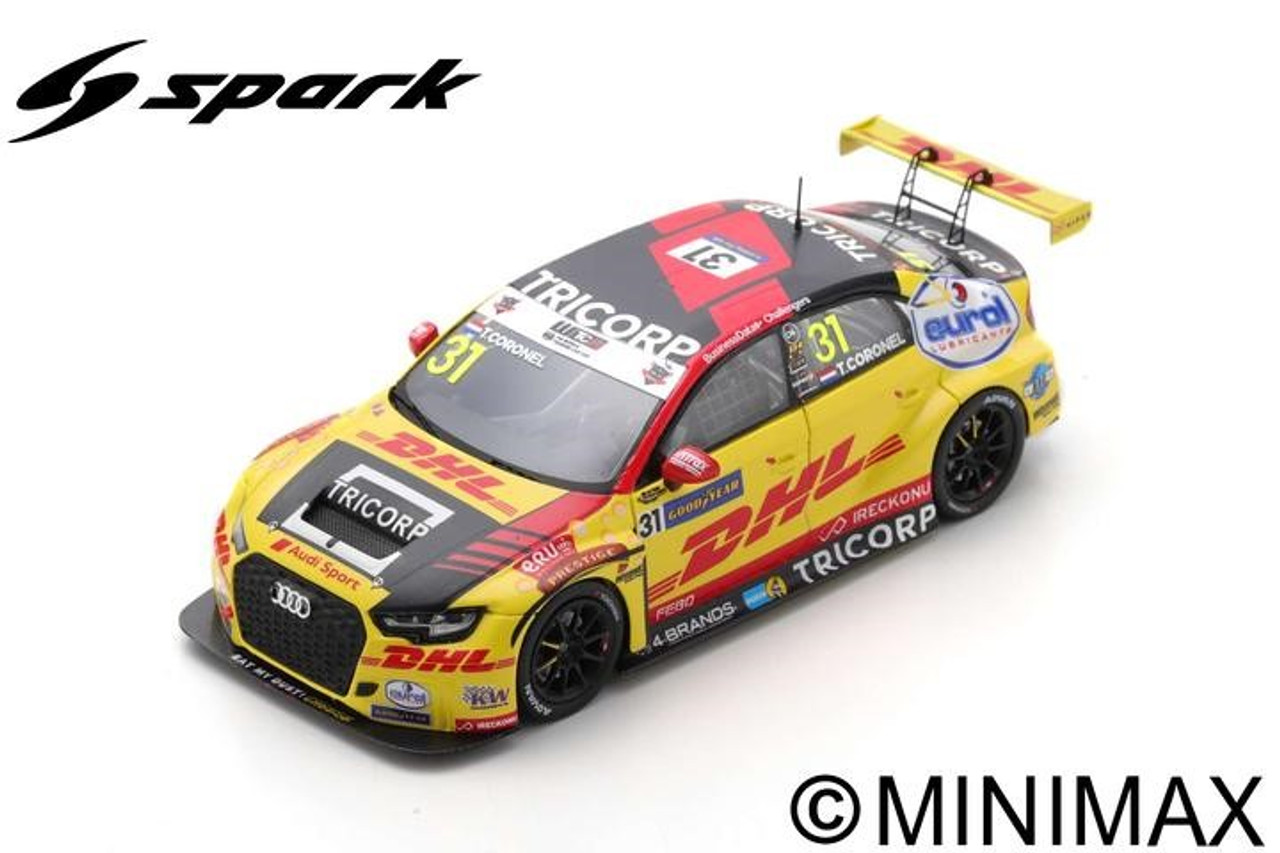 1/43 Spark 2020 Audi RS 3 RS3 LMS No.31 Comtoyou DHL Audi Sport Winner Race 2 WTCR 2020 Slovakia Tom Coronel Car Model