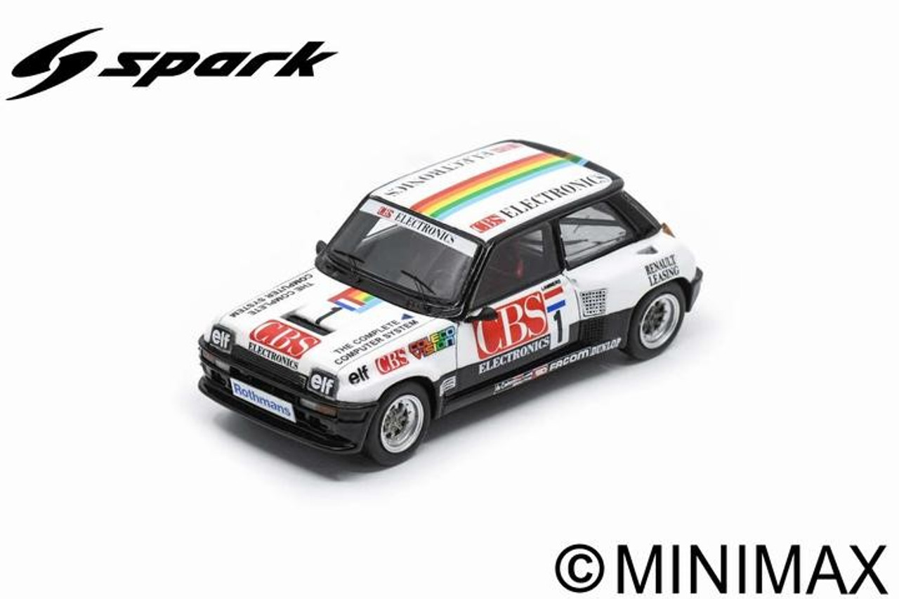 1/43 Spark 1984 Renault 5 Turbo No.1 Europa Cup Champion Jan Lammers Car Model