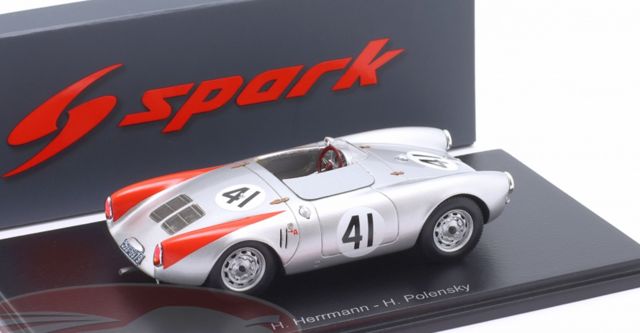 1/43 Spark 1954 Porsche 550 No.41 24H Le Mans H. Herrmann - H. Polensky Car Model