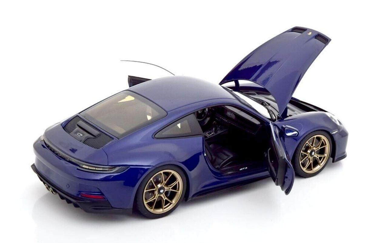 1/18 Norev 2021 Porsche 911 992 GT3 Touring (Gentian Blue Metallic) Diecast  Car Model