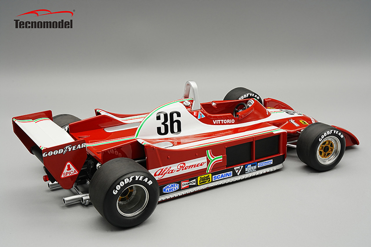 1/18 Tecnomodel 1979 Formula 1 Alfa Romeo 177 Italy GP Vittorio Brambilla Resin Car Model