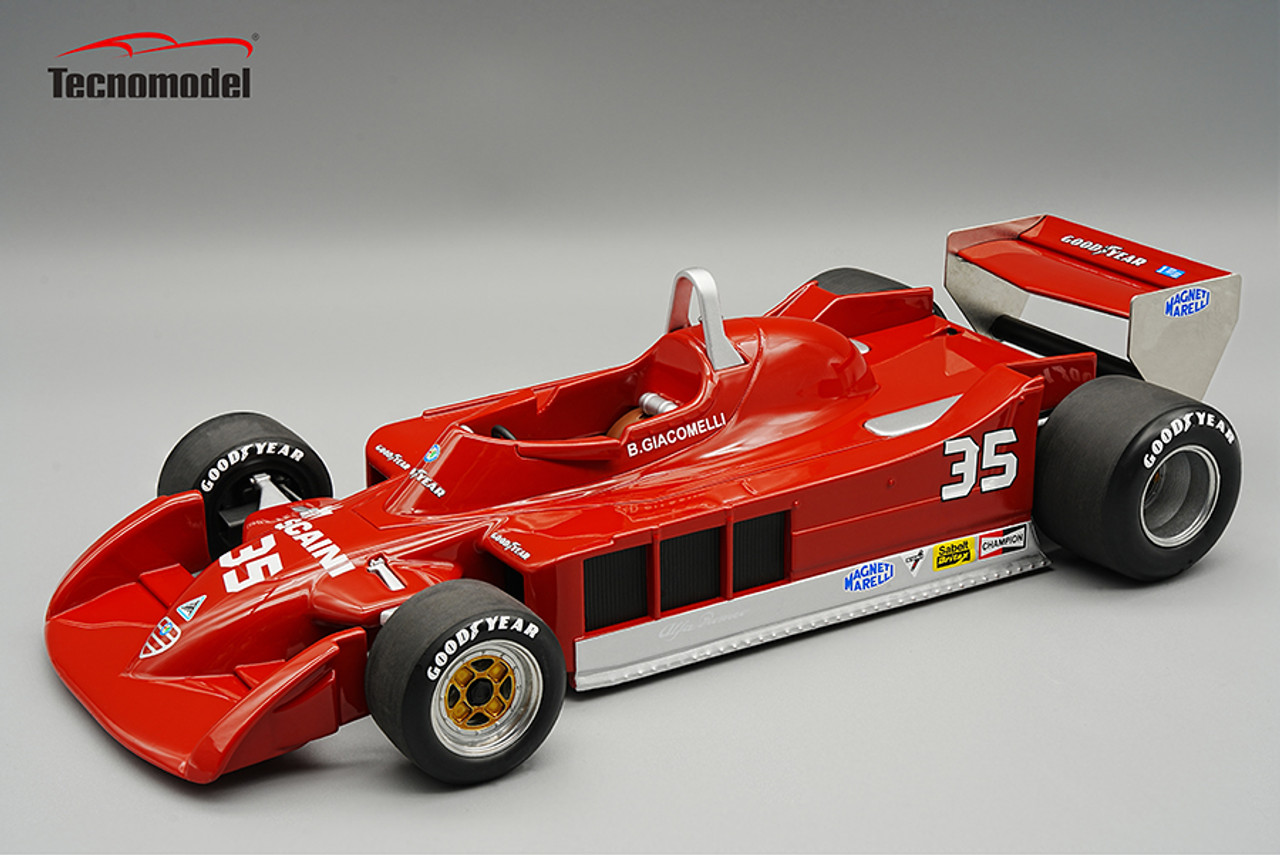 1/18 Tecnomodel 1979 Formula 1 Alfa Romeo 177 Belgio GP B. Giacomelli Resin Car Model