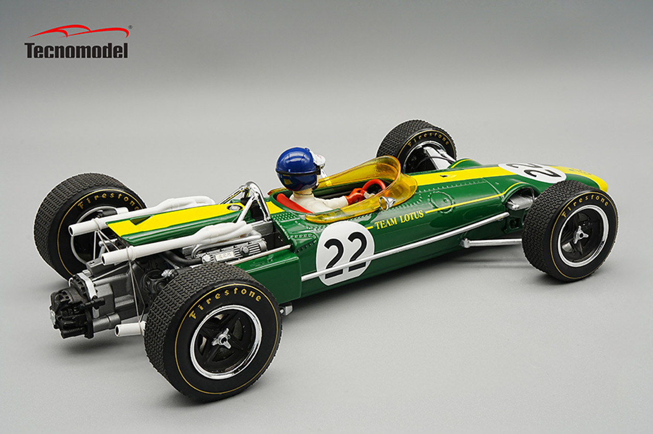 1/18 Tecnomodel Lotus 43 Scuderia Lotus TEAM Monza 1966 GP ITALY Jim Clark Resin Car Model