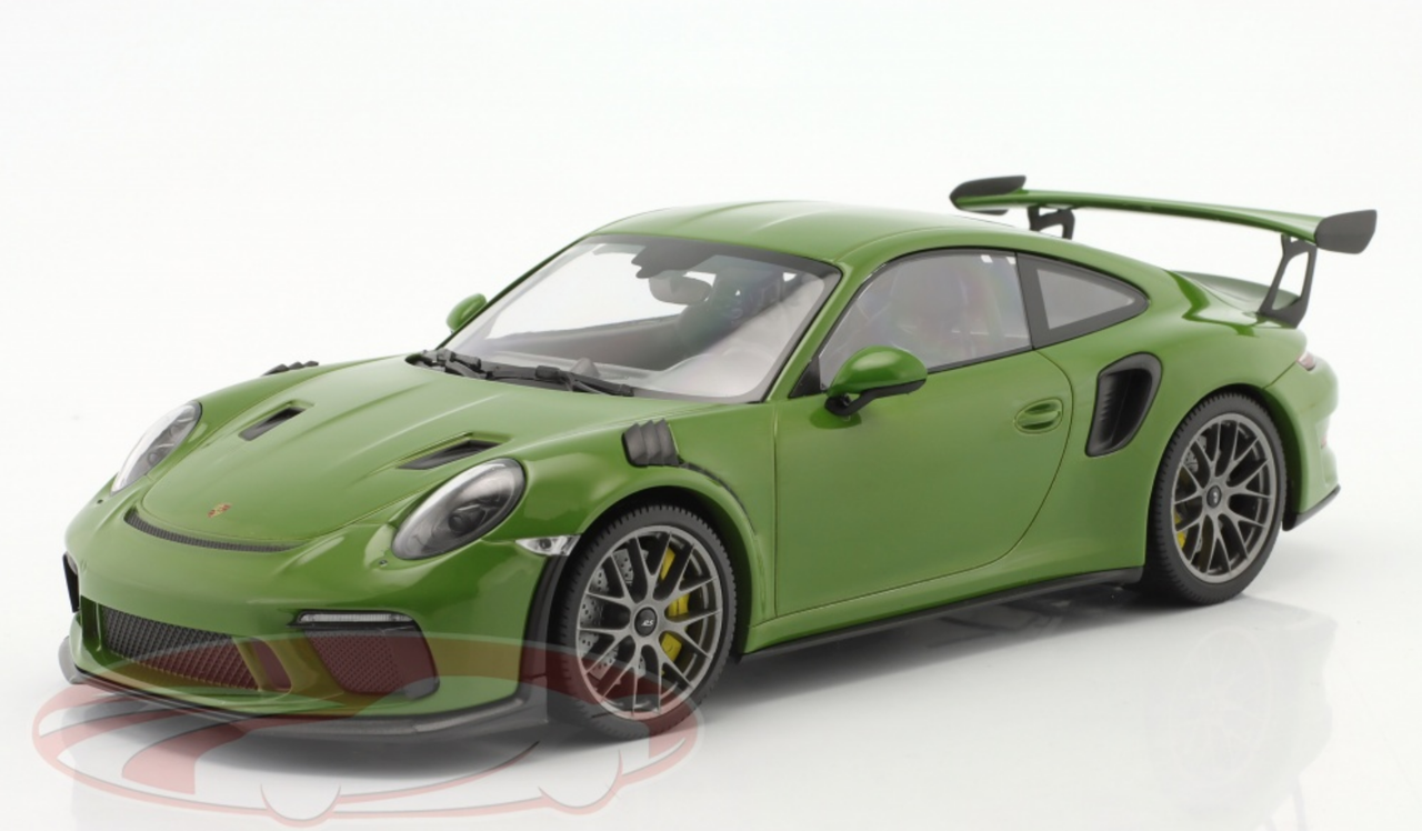 1/18 Minichamps 2019 Porsche 911 (991.2) GT3 RS Weissach Package (Green with Silver Wheels) Car Model