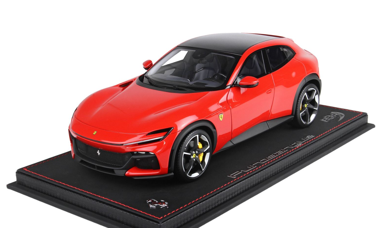 1/18 BBR Ferrari Purosangue (Rosso Corsa 322 Red with Carbon Fiber Roof)  Resin Car Model Limited 250 Pieces