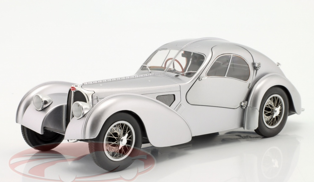 1/18 Solido 1937 Bugatti Type 57 SC Atlantic (Silver Metallic) Diecast Car Model