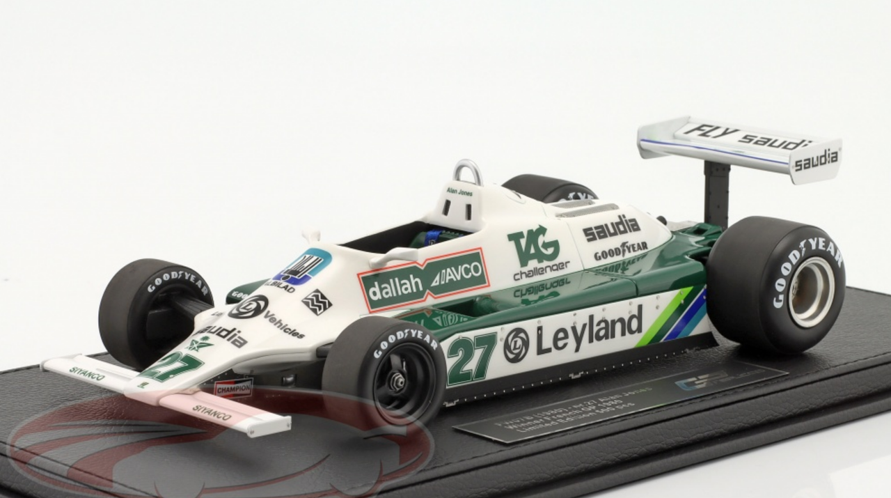 1/18 GP Replicas Alan Jones Williams FW07B #27 Winner French GP Formula 1 World Champion 1980 Car Model