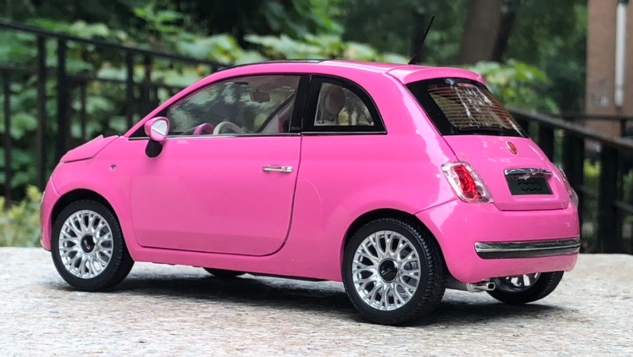 1/18 Norev Fiat 500 (Pink) Diecast Car Model