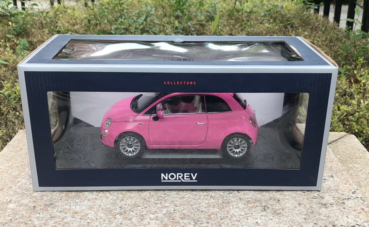 1/18 Norev Fiat 500 (Pink) Diecast Car Model