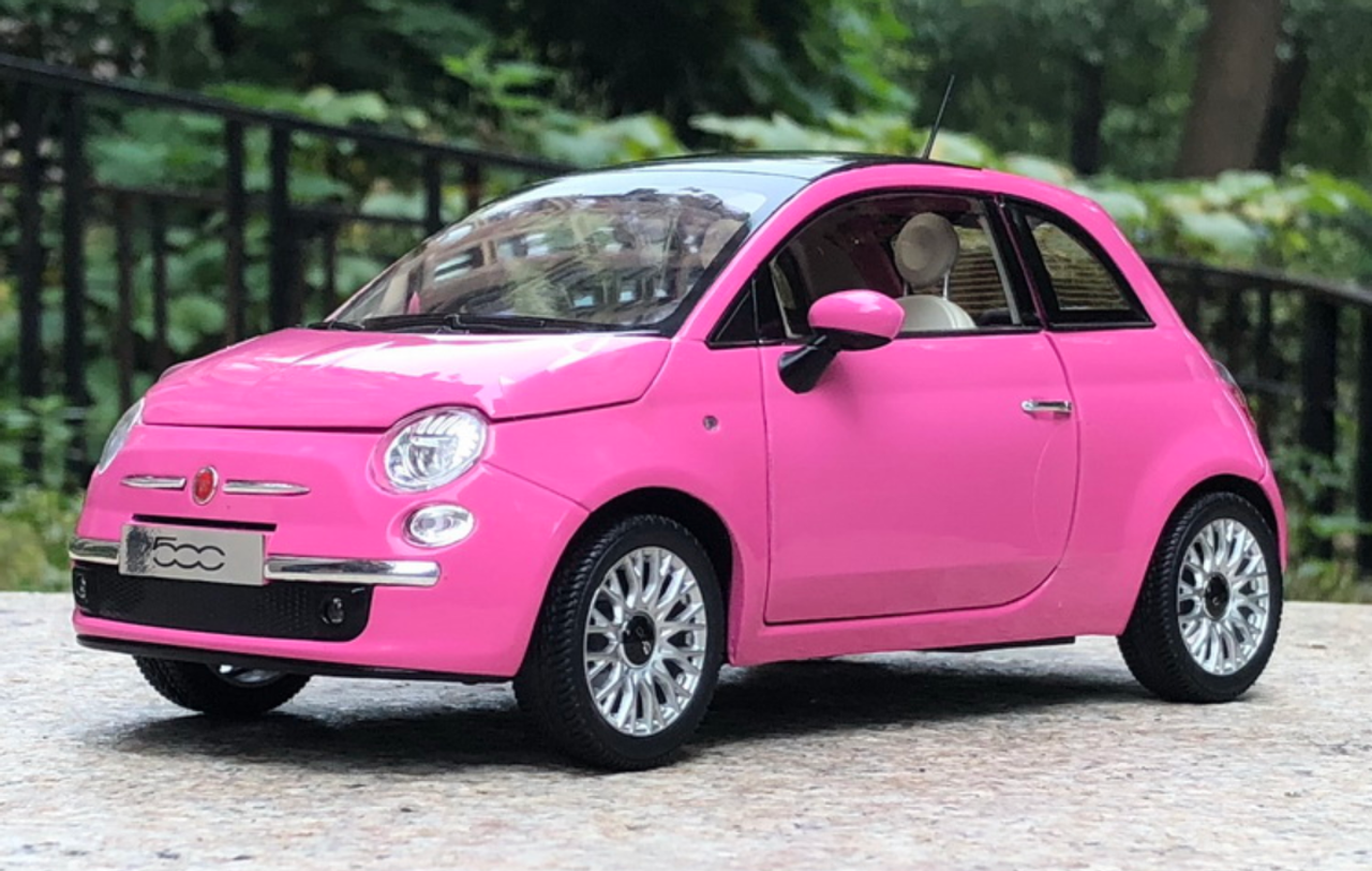 1/18 Norev Fiat 500 (Pink) Diecast Car Model