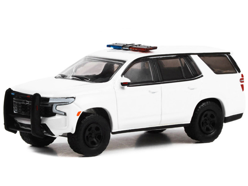 2022 Chevrolet Tahoe Police Pursuit Vehicle (PPV) White "Hot Pursuit" "Hobby Exclusive" Series 1/64 Diecast Model Car by Greenlight