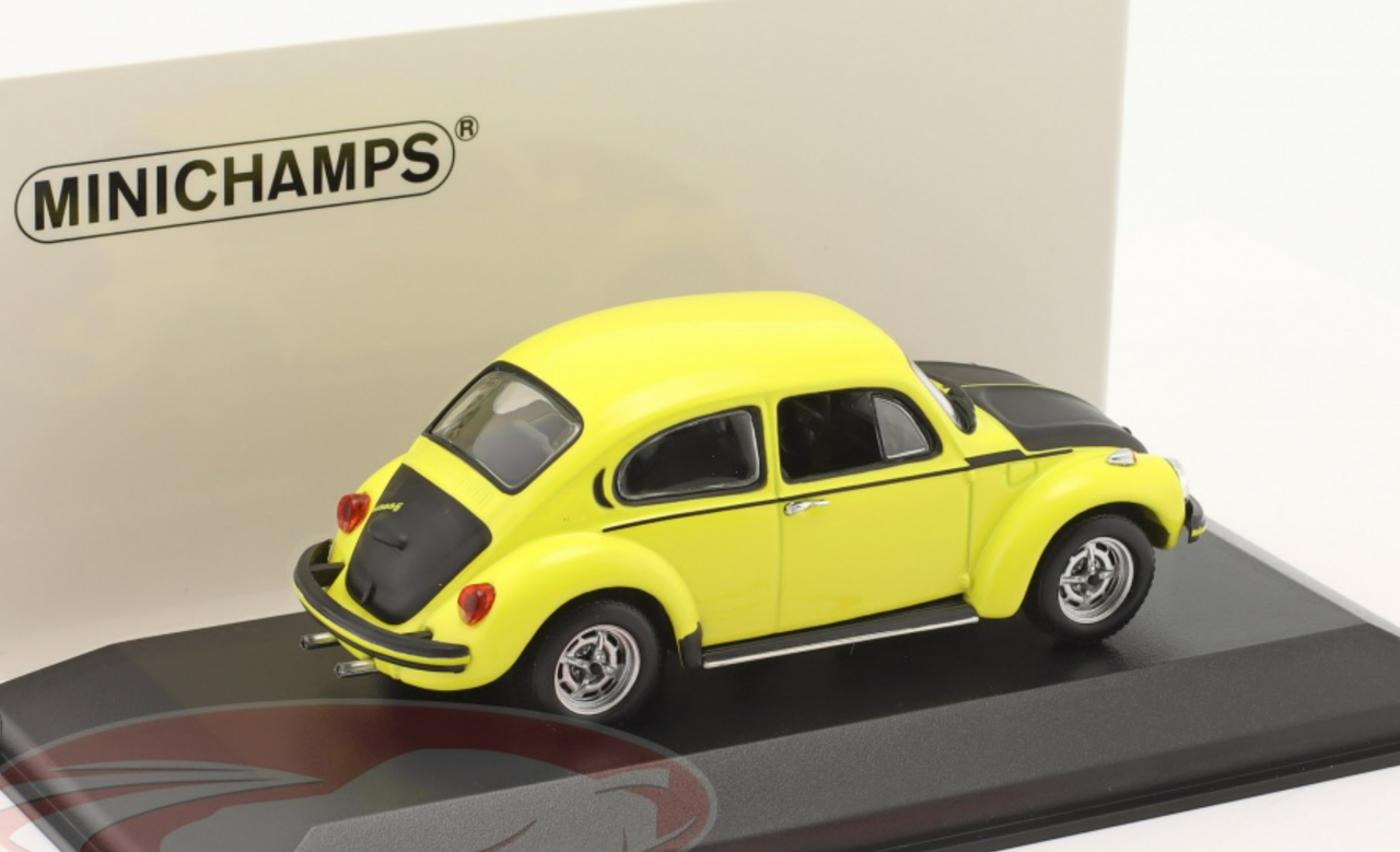 1/43 Minichamps 1973 Volkswagen VW Beetle 1303 S (Yellow with Black Hood) Car Model